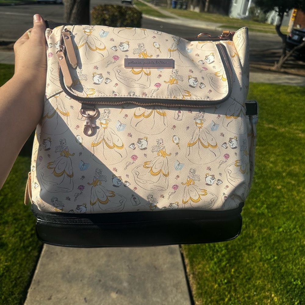 Petunia Pickle Bottom Disney Princess Backpack - Cream and Black
